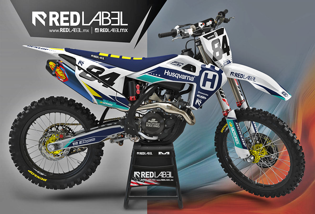 SCRUB HUSQVARNA - BLUE YELLOW